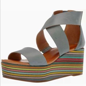 NEW! LUCKY BRAND GWINDOLIN RAINBOW WEDGE 11 🍀